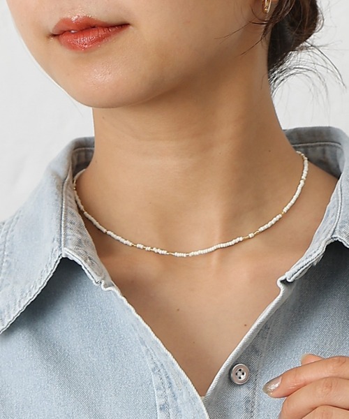 COLONY 2139（コロニートゥーワンスリーナイン）の「カラービーズネックレス（ネックレス・レディース・ブラック/ホワイト/ブラウン・FREE）」の17枚目の写真