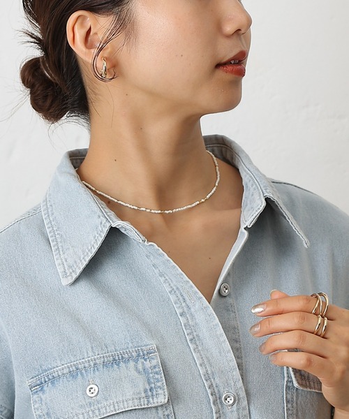 COLONY 2139（コロニートゥーワンスリーナイン）の「カラービーズネックレス（ネックレス・レディース・ブラック/ホワイト/ブラウン・FREE）」の18枚目の写真