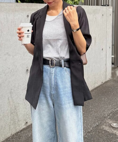 セール】【1枚で着映え】レイヤードアシメネックTシャツ（T