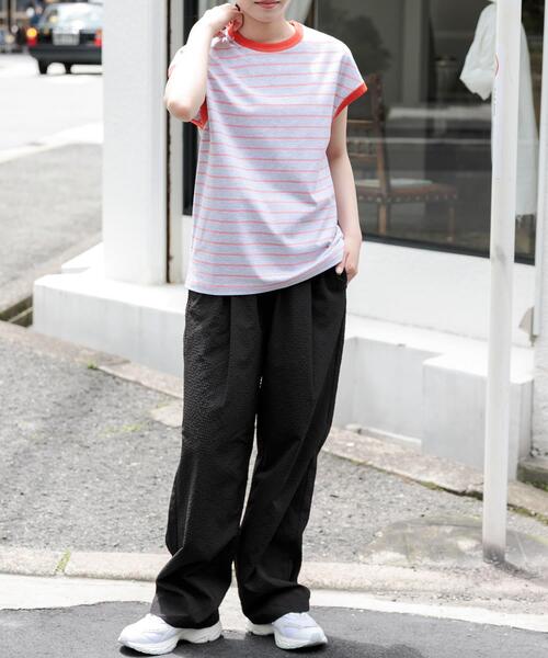 FORK&SPOON(フォークアンドスプーン)の「FORK&SPOON アニヴェンサッカーパンツ(その他パンツ・レディース・ダークブラウン/ブラック・1/2)」の9枚目の写真