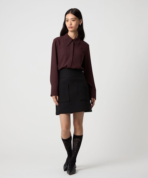 EMMEL REFINES（エメルリファインズ）の「＜EMMEL REFINES＞EM ボンディング ミニスカート（スカート・レディース・ダークグレー/ブラック・M/S）」の7枚目の写真