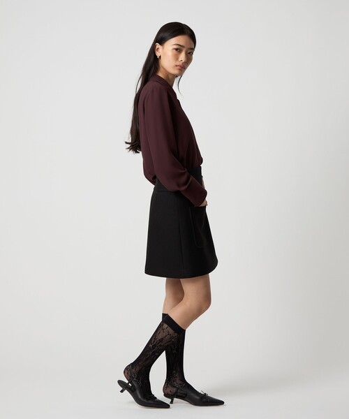 EMMEL REFINES（エメルリファインズ）の「＜EMMEL REFINES＞EM ボンディング ミニスカート（スカート・レディース・ダークグレー/ブラック・M/S）」の10枚目の写真