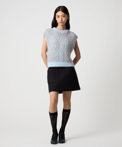 EMMEL REFINES（エメルリファインズ）の「＜EMMEL REFINES＞EM ボンディング ミニスカート（スカート・レディース・ダークグレー/ブラック・M/S）」の11枚目の写真