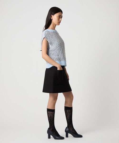 EMMEL REFINES＞EM ボンディング ミニスカート（スカート）｜EMMEL