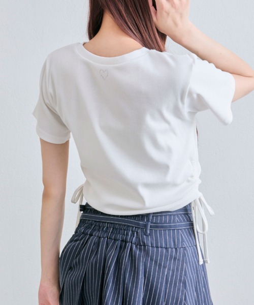 OLIVE des OLIVE(オリーブデオリーブ)の「脇ドロストテレコトップス(Tシャツ/カットソー・レディース・ブラック/ピンク/レッド/オフホワイト・FREE)」の22枚目の写真