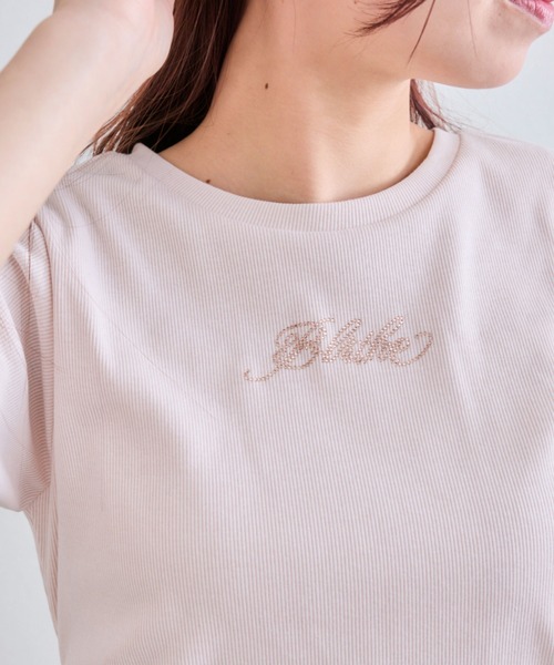 OLIVE des OLIVE(オリーブデオリーブ)の「脇ドロストテレコトップス(Tシャツ/カットソー・レディース・ブラック/ピンク/レッド/オフホワイト・FREE)」の8枚目の写真
