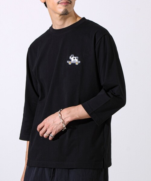 GLOSTER(グロスター)の「【GLOSTER/グロスター】デジブル 七分袖Tシャツ ドット刺繍(Tシャツ/カットソー・メンズ・ホワイト/ブラック/グレイッシュブルー・S/M/L)」の22枚目の写真