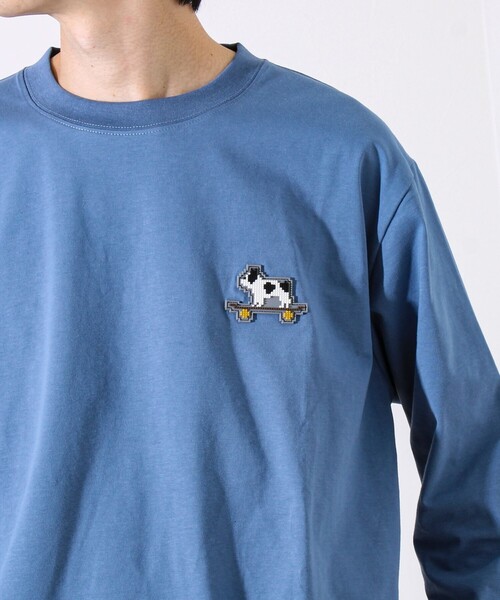 GLOSTER(グロスター)の「【GLOSTER/グロスター】デジブル 七分袖Tシャツ ドット刺繍(Tシャツ/カットソー・メンズ・ホワイト/ブラック/グレイッシュブルー・S/M/L)」の11枚目の写真