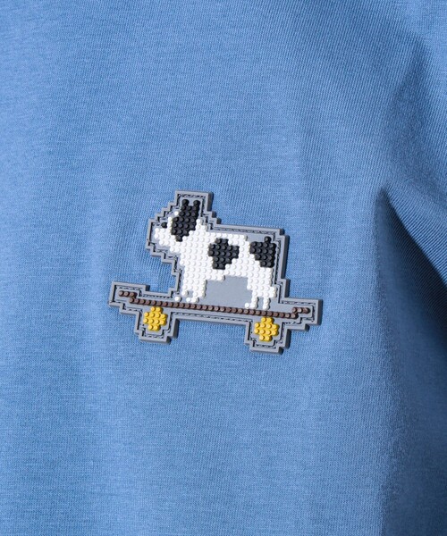 GLOSTER(グロスター)の「【GLOSTER/グロスター】デジブル 七分袖Tシャツ ドット刺繍(Tシャツ/カットソー・メンズ・ホワイト/ブラック/グレイッシュブルー・S/M/L)」の12枚目の写真