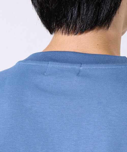 GLOSTER(グロスター)の「【GLOSTER/グロスター】デジブル 七分袖Tシャツ ドット刺繍(Tシャツ/カットソー・メンズ・ホワイト/ブラック/グレイッシュブルー・S/M/L)」の6枚目の写真