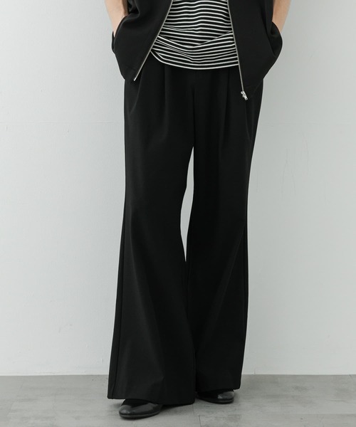 SENSE OF PLACE by URBAN RESEARCH（センスオブプレイスバイアーバンリサーチ）の「2タックフレアワイドスラックス（その他パンツ・メンズ・ライトベージュ/ブラック/ベージュ・LARGE/MEDIUM）」の18枚目の写真