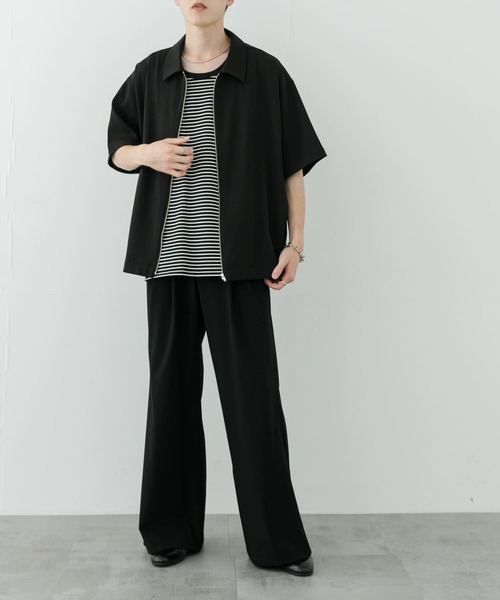 SENSE OF PLACE by URBAN RESEARCH（センスオブプレイスバイアーバンリサーチ）の「2タックフレアワイドスラックス（その他パンツ・メンズ・ライトベージュ/ブラック/ベージュ・LARGE/MEDIUM）」の19枚目の写真