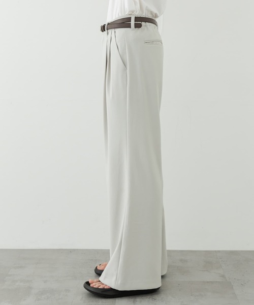 SENSE OF PLACE by URBAN RESEARCH（センスオブプレイスバイアーバンリサーチ）の「2タックフレアワイドスラックス（その他パンツ・メンズ・ライトベージュ/ブラック/ベージュ・LARGE/MEDIUM）」の22枚目の写真