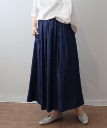 MB mint breeze（エムビーミントブリーズ）の「【L～5L 大きいサイズ】リヨセル混デニムタックスカート（デニムスカート）」