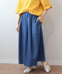MB mint breeze（エムビーミントブリーズ）の「【L～5L 大きいサイズ】リヨセル混デニムタックスカート（デニムスカート）」