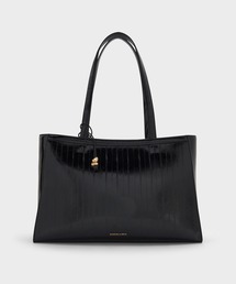 CHARLES &KEITH 黒ハンドバッグ　保存袋付き CHARLES &KEITH 黒ハンドバッグ 保存袋付き - メルカリ