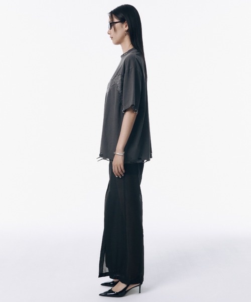 JOSE MOON(ジョゼムーン)の「DAMAGE TSHIRT/ダメージTシャツ(Tシャツ/カットソー・レディース・ホワイト/ベージュ系その他/チャコールグレー/ブルー・FREE)」の19枚目の写真