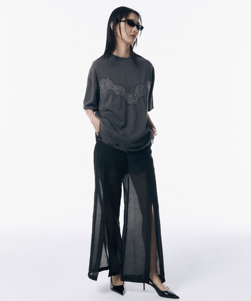 JOSE MOON(ジョゼムーン)の「DAMAGE TSHIRT/ダメージTシャツ(Tシャツ/カットソー・レディース・ホワイト/ベージュ系その他/チャコールグレー/ブルー・FREE)」の18枚目の写真