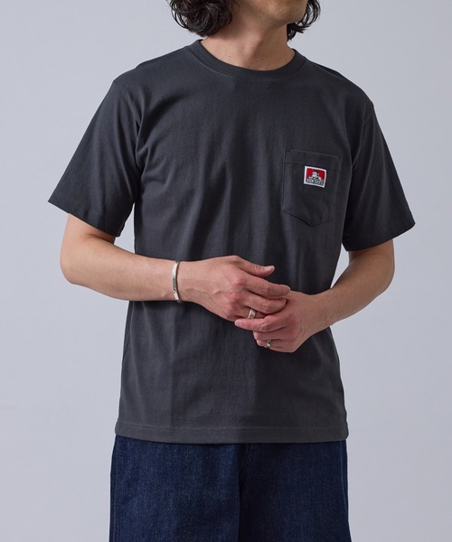 JUNRED(ジュンレッド)の「【BENDAVIS別注】1ポイントTシャツ(Tシャツ/カットソー・メンズ・チャコールグレー/ブラック/ホワイト/グリーン/ネイビー・L/LL/M)」の3枚目の写真