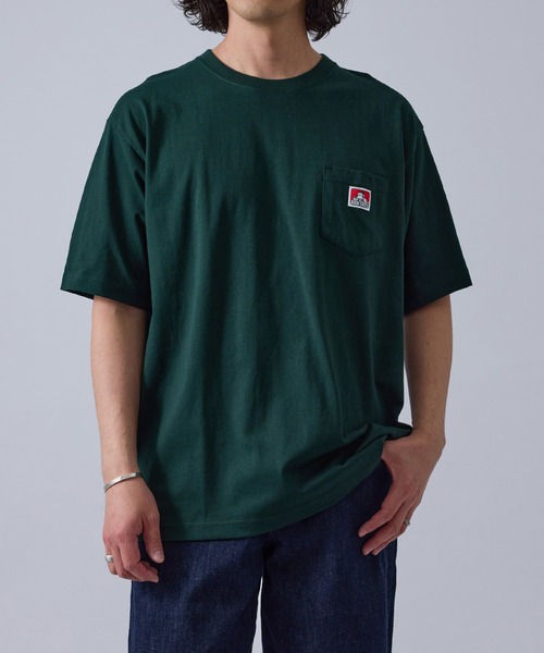 JUNRED(ジュンレッド)の「【BENDAVIS別注】1ポイントTシャツ(Tシャツ/カットソー・メンズ・チャコールグレー/ブラック/ホワイト/グリーン/ネイビー・L/LL/M)」の4枚目の写真