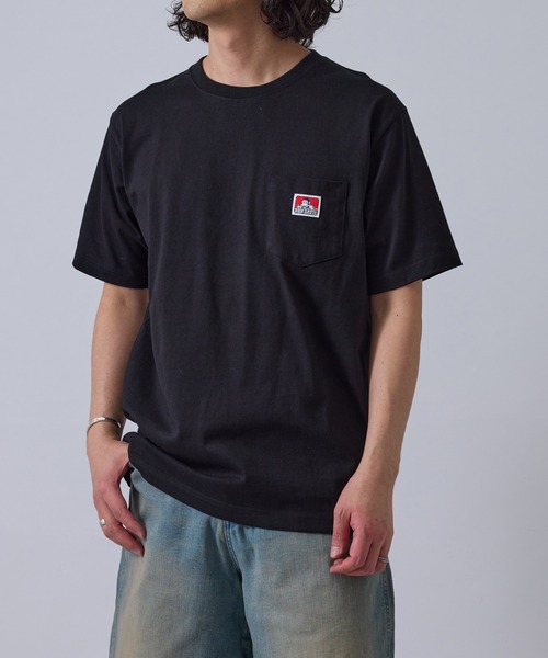 JUNRED(ジュンレッド)の「【BENDAVIS別注】1ポイントTシャツ(Tシャツ/カットソー・メンズ・チャコールグレー/ブラック/ホワイト/グリーン/ネイビー・L/LL/M)」の1枚目の写真
