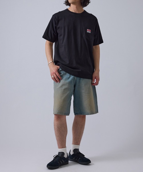 JUNRED(ジュンレッド)の「【BENDAVIS別注】1ポイントTシャツ(Tシャツ/カットソー・メンズ・チャコールグレー/ブラック/ホワイト/グリーン/ネイビー・L/LL/M)」の7枚目の写真