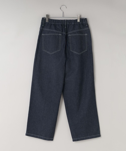 LOWRYS FARM（ローリーズファーム）の「【LFM(U)】デニムタックワイドパンツ　 571356（デニムパンツ・メンズ・ブルー/ブラック・MEDIUM/LARGE）」の3枚目の写真