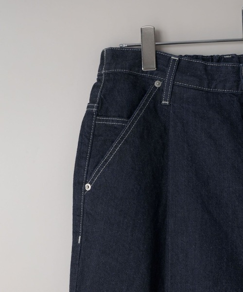LOWRYS FARM（ローリーズファーム）の「【LFM(U)】デニムタックワイドパンツ　 571356（デニムパンツ・メンズ・ブルー/ブラック・MEDIUM/LARGE）」の5枚目の写真