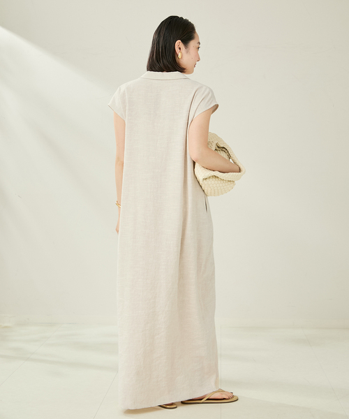 セール】COTTON LINEN SKIPPER ワンピース（ワンピース）｜Plage