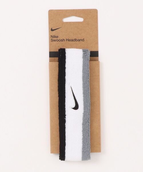 NIKE（ナイキ）の「《NIKEアパレル》ｽｳｯｼｭ ｸﾗｼｯｸ ﾍｯﾄﾞﾊﾞﾝﾄﾞ（ヘアバンド・メンズ・グレー/ホワイト×ブラック/ブラック×ホワイト/ホワイト系その他/ブルー系その他/ベージュ系その他・フリー）」の3枚目の写真