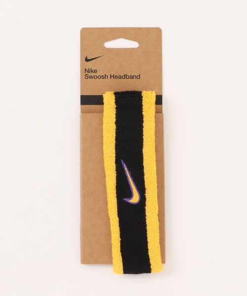 NIKE(ナイキ)の「《NIKEアパレル》スウッシュ クラシック ヘッドバンド(ヘアバンド・メンズ・グレー/ホワイト×ブラック/ブラック×ホワイト/ホワイト系その他/ブルー系その他/ベージュ系その他/ブラック×イエロー/ホワイト系その他2/ブルー系その他2/パープル系その他・フリー)」の5枚目の写真