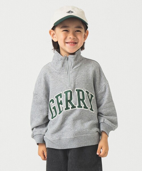 B:MING by BEAMS(ビーミングバイビームス)の「【別注】GERRY / ハーフジップ スウェット プルオーバー 2025FW(110~150cm)(スウェット・キッズ・グレー系その他/アイボリー・110/120/130/140/150)」の1枚目の写真
