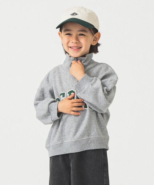 B:MING by BEAMS(ビーミングバイビームス)の「【別注】GERRY / ハーフジップ スウェット プルオーバー 2025FW(110~150cm)(スウェット・キッズ・グレー系その他/アイボリー・110/120/130/140/150)」の3枚目の写真