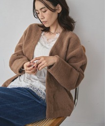DOUX ARCHIVES（ドゥアルシーヴ）の「【昨年即完売アイテム】ダブルフェイスシャギーカーデ（カーディガン/ボレロ）」
