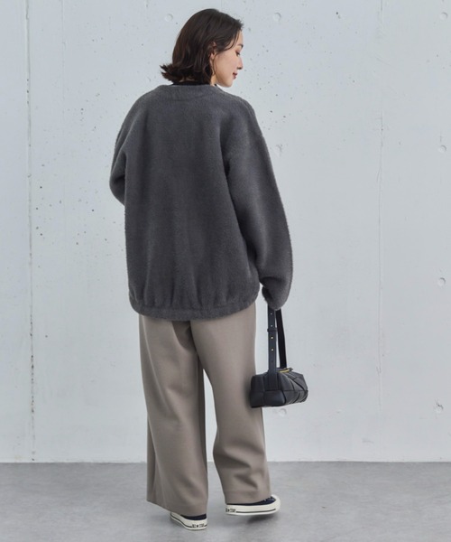 Doux archives（ドゥアルシーヴ）の「【昨年即完売アイテム】ダブルフェイスシャギーカーデ（カーディガン/ボレロ・レディース・ブラウン/チャコールグレー/ブルー/アイボリー・FREE）」の12枚目の写真