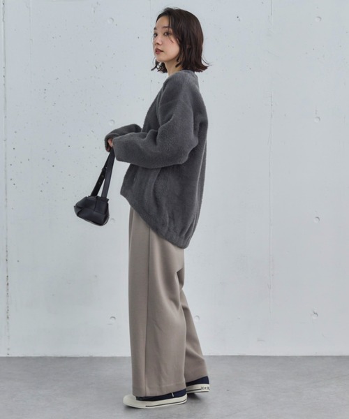 Doux archives（ドゥアルシーヴ）の「【昨年即完売アイテム】ダブルフェイスシャギーカーデ（カーディガン/ボレロ・レディース・ブラウン/チャコールグレー/ブルー/アイボリー・FREE）」の13枚目の写真