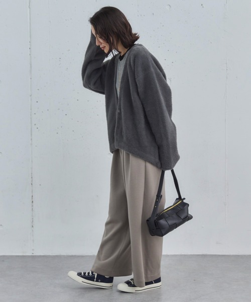 Doux archives（ドゥアルシーヴ）の「【昨年即完売アイテム】ダブルフェイスシャギーカーデ（カーディガン/ボレロ・レディース・ブラウン/チャコールグレー/ブルー/アイボリー・FREE）」の14枚目の写真