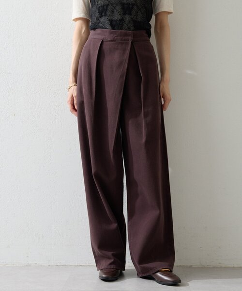 Whim Gazette（ウィムガゼット）の「ラップデニムパンツ（デニムパンツ・レディース・ブラウン/ピンク/ブルー・38/36）」の2枚目の写真