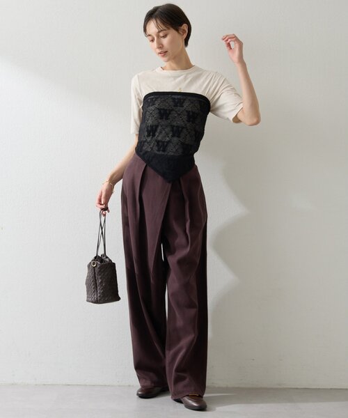 Whim Gazette（ウィムガゼット）の「ラップデニムパンツ（デニムパンツ・レディース・ブラウン/ピンク/ブルー・38/36）」の19枚目の写真