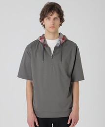 【一部店舗限定】チェックフードプルオーバーパーカー