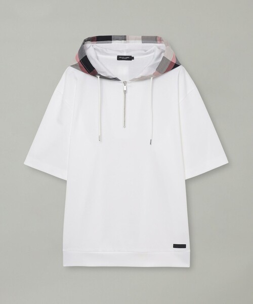 BLACK LABEL CRESTBRIDGE（ブラックレーベル・クレストブリッジ）の「【一部店舗限定】チェックフードプルオーバーパーカー（パーカー・メンズ・ブラック/オフホワイト/チャコールグレー/ベージュ系その他・S/M/L/XL）」の9枚目の写真