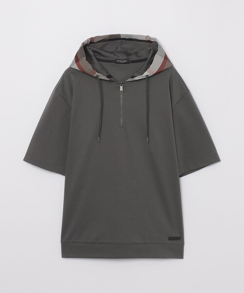 BLACK LABEL CRESTBRIDGE（ブラックレーベル・クレストブリッジ）の「【一部店舗限定】チェックフードプルオーバーパーカー（パーカー・メンズ・ブラック/オフホワイト/チャコールグレー/ベージュ系その他・S/M/L/XL）」の14枚目の写真