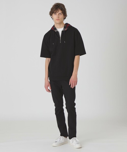 BLACK LABEL CRESTBRIDGE（ブラックレーベル・クレストブリッジ）の「【一部店舗限定】チェックフードプルオーバーパーカー（パーカー・メンズ・ブラック/オフホワイト/チャコールグレー/ベージュ系その他・S/M/L/XL）」の15枚目の写真