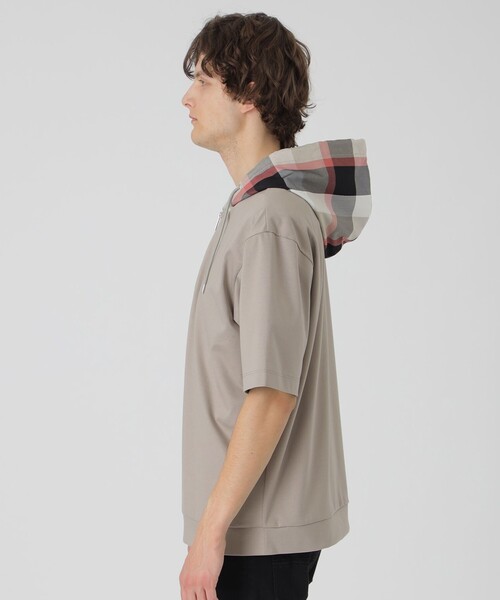 BLACK LABEL CRESTBRIDGE（ブラックレーベル・クレストブリッジ）の「【一部店舗限定】チェックフードプルオーバーパーカー（パーカー・メンズ・ブラック/オフホワイト/チャコールグレー/ベージュ系その他・S/M/L/XL）」の21枚目の写真