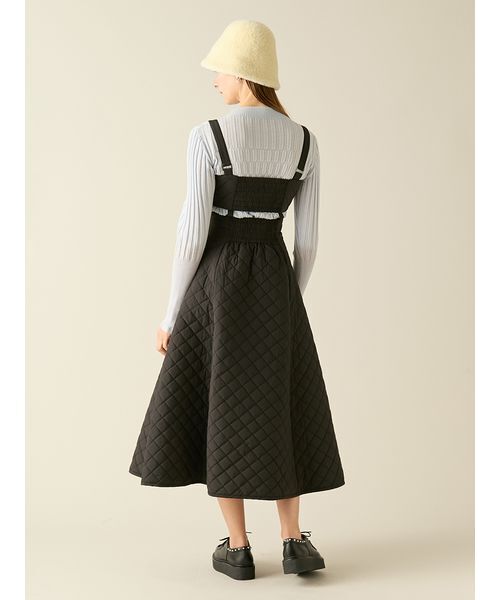 FURFUR（ファーファー）の「キルティング2WAYジャンパースカート（ワンピース・レディース・チェック/カーキ/ブラック・F）」の14枚目の写真