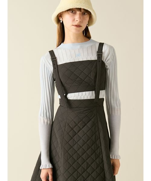 FURFUR（ファーファー）の「キルティング2WAYジャンパースカート（ワンピース・レディース・チェック/カーキ/ブラック・F）」の16枚目の写真