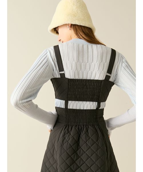 FURFUR（ファーファー）の「キルティング2WAYジャンパースカート（ワンピース・レディース・チェック/カーキ/ブラック・F）」の18枚目の写真