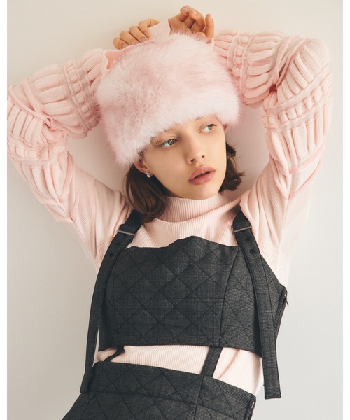 FURFUR（ファーファー）の「キルティング2WAYジャンパースカート（ワンピース・レディース・チェック/カーキ/ブラック・F）」の8枚目の写真