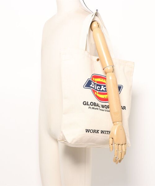 Dickies（ディッキーズ）の「ロゴ キャンバス トートバッグ（トートバッグ・メンズ・ベージュ・FREE）」の5枚目の写真