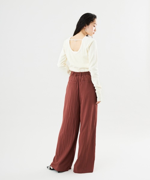 Muscat(マスカット)の「ワイドシルエット ラップパンツ(その他パンツ・レディース・ベージュ/ブラウン/ブラック・F)」の21枚目の写真